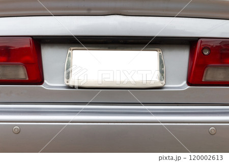 Car license plate isolated on white background front Car license plate isolated on white background front 120002613