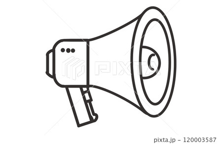 シンプルなメガホンアイコン - お知らせや通知、プロモーションに最適 120003587