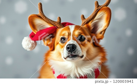 コーギー犬のクリスマス 120003941