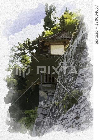 水彩画風　吹屋ふるさと村　広兼邸　岡山県高梁市 120004057