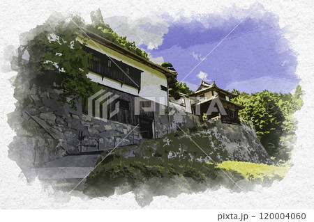 水彩画風　吹屋ふるさと村　広兼邸　岡山県高梁市 120004060