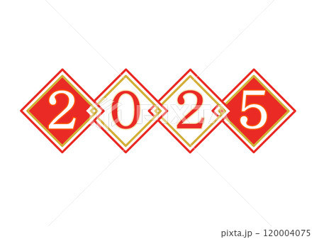 四方紅風 2025 イラスト ひし形 紅白 四方紅風 2025 イラスト ひし形 紅白 120004075