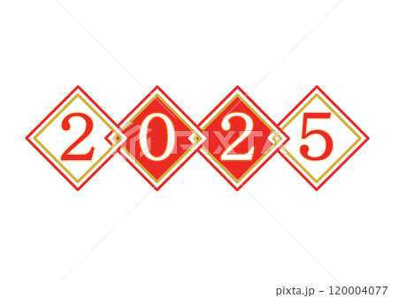 四方紅風 2025 イラスト ひし形 紅白 四方紅風 2025 イラスト ひし形 紅白 120004077