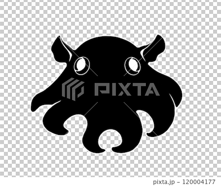メンダコのシルエットイラスト メンダコのシルエットイラスト 120004177