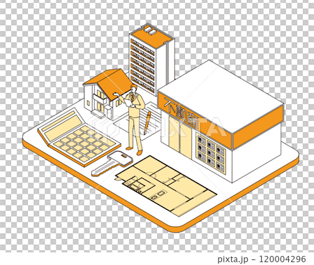 不動産会社のイメージイラスト 不動産会社のイメージイラスト 120004296