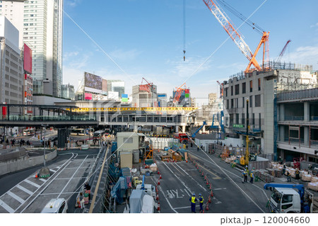 山手線渋谷駅西口の再開発工事 120004660