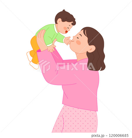 mother playing with baby 120006685