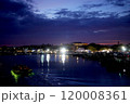 Boating on Anping Canal under evening sky 120008361