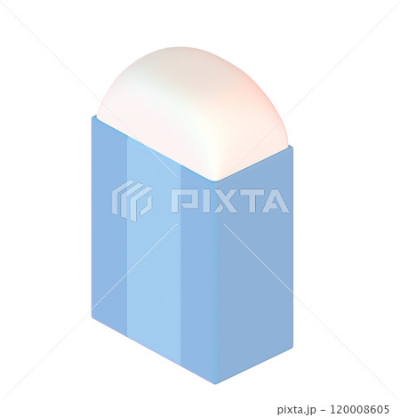 斜め上から見た消しゴムの3Dイラストのイラスト素材 [120008605] - PIXTA