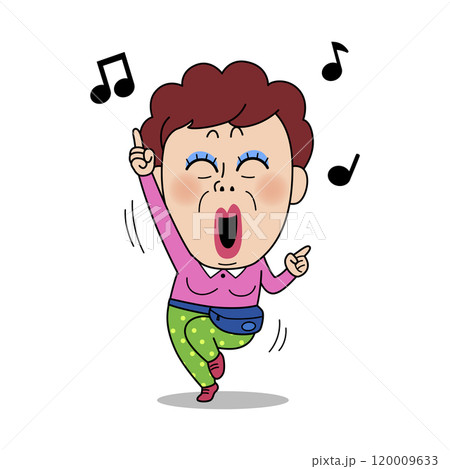 An emoticon expressing the state of a middle-aged woman 120009633