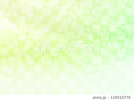 和紙の緑色の花 120010776