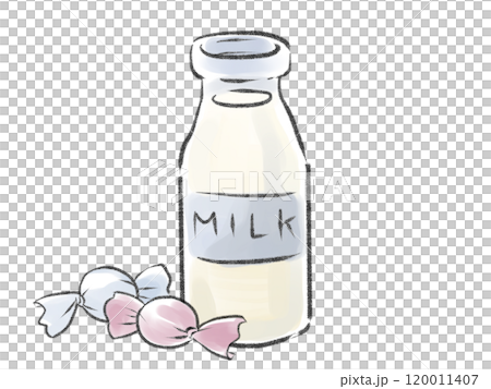 Candy and bottle of milk Candy and bottle of milk 120011407