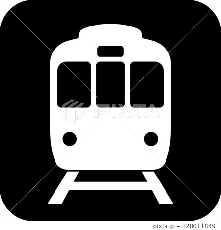 電車の駅を案内する標識 電車の駅を案内する標識 120011839