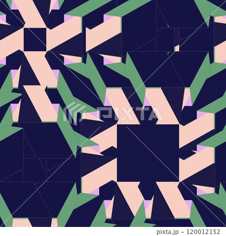 3d geometric seamless pattern art design. Abstract creative geometric composition. 3d geometric seamless pattern art design. Abstract creative geometric composition. 120012152