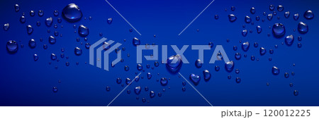 Water drops on blue background 120012225