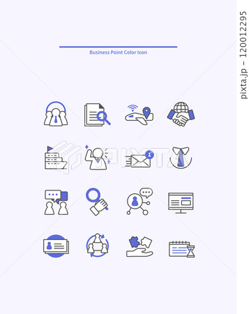 Various point color line icons Various point color line icons 120012295