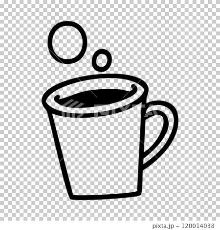 コーヒーの手書き風アイコン。 120014038