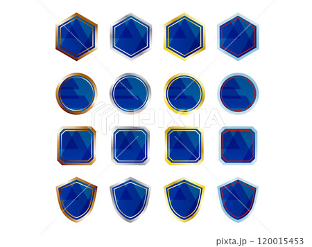 金銀銅プラチナのシール・ラベル・バッジ・アイコン セット 120015453