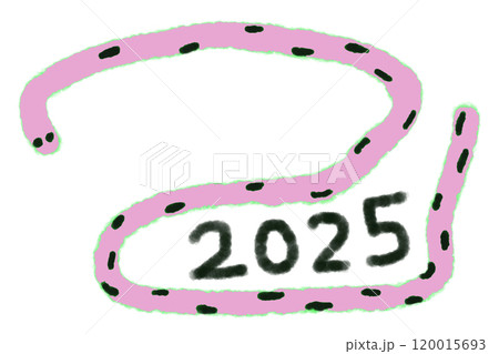 イラスト素材: 巳年　年賀状 120015693