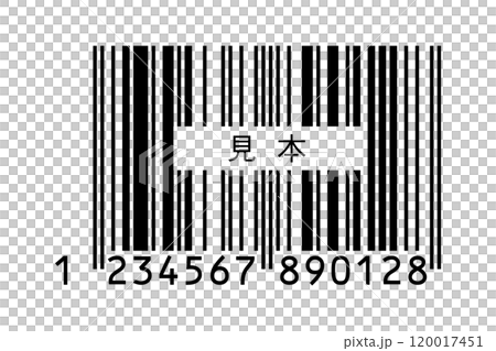 Sample text and 13-digit Japanese standard barcode JAN code dummy material - simple sample image 120017451
