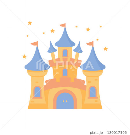 Castle Palace Kingdom Royal Fort Historic Heritage Building Architecture with Flag Castle Palace Kingdom Royal Fort Historic Heritage Building Architecture with Flag 120017596