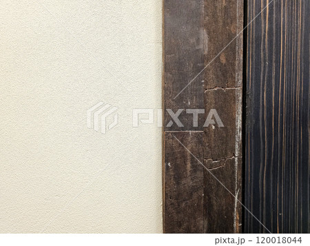 White Concrete and Wooden Wall. 120018044