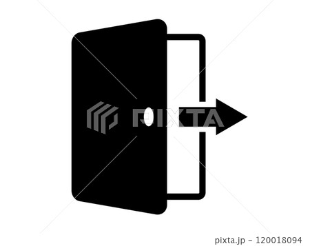 ログアウトのアイコン(シルエット) ログアウトのアイコン(シルエット) 120018094