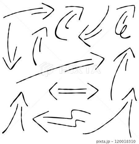 手書きの矢印セット、バリエーションセット 120018310