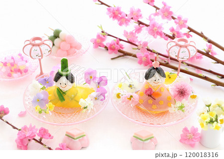 かわいいおひな祭り　おひな様おにぎり　お雛人形おにぎり 120018316