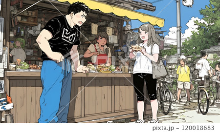 日本風ファストフード店：屋台、立ち食い屋、かくうち