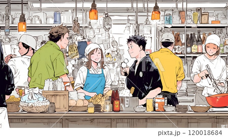 日本風ファストフード店：屋台、立ち食い屋、かくうち