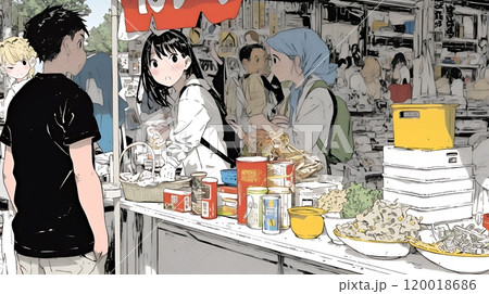 日本風ファストフード店：屋台、立ち食い屋、かくうち