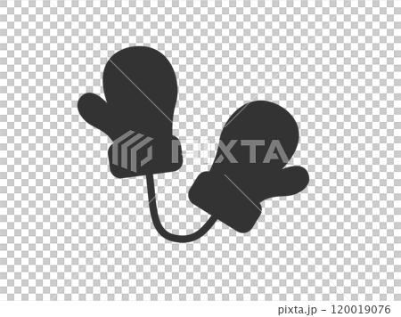 サンタクロースの手袋のシルエットのイラスト サンタクロースの手袋のシルエットのイラスト 120019076
