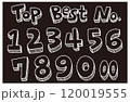 ランキングアイコンのイラスト（Best、Top、No.）のセット（手描き・チョーク風） 120019555