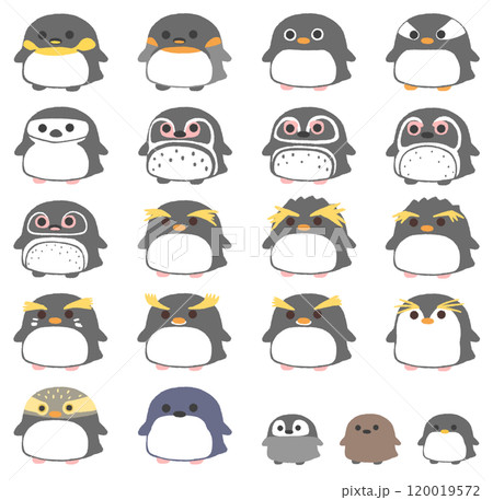 かわいいペンギンのイラストセット 120019572