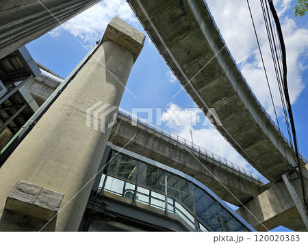Bottom View of Metropolitan Rapid Transit System in Bangkok. Bottom View of Metropolitan Rapid Transit System in Bangkok. 120020383