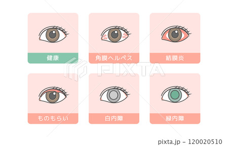 目の病気　イラストセット 120020510