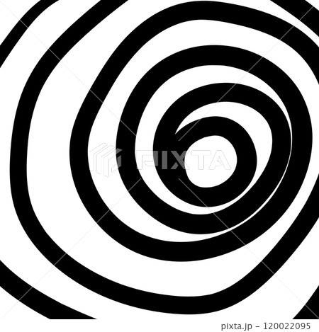 Swirl hypnotic black and white spiral. Monochrome abstract background. Vector flat geometric illustration.Template design for banner, website, template, leaflet, brochure, poster Swirl hypnotic black and white spiral. Monochrome abstract background. Vector flat geometric illustration.Template design for banner, website, template, leaflet, brochure, poster 120022095