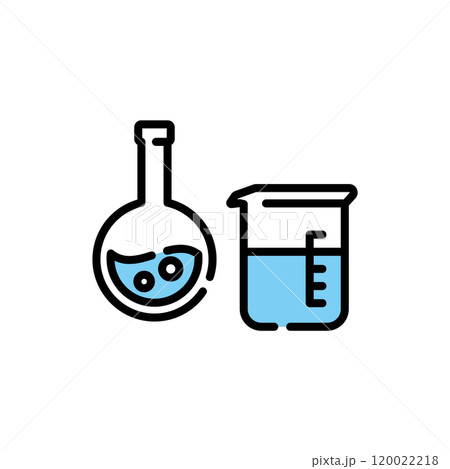 ビーカー　フラスコ　科学　実験 120022218