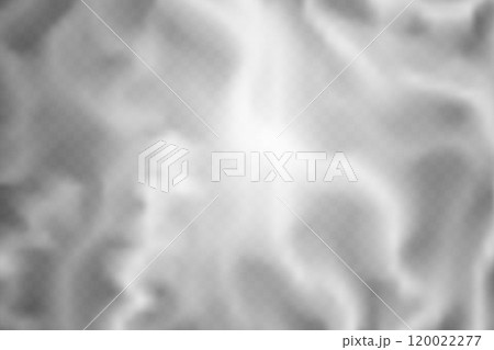 Smoke effect background. Realistic decorative fog in the air, vapor, creeping smoke puff. Layout of cloudy smog. Transparency vector illustration Smoke effect background. Realistic decorative fog in the air, vapor, creeping smoke puff. Layout of cloudy smog. Transparency vector illustration 120022277