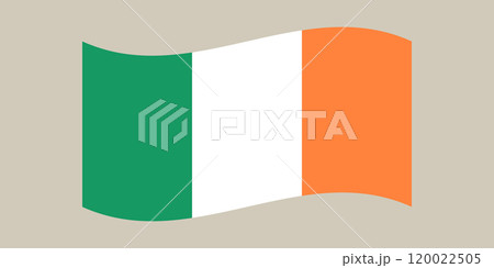 Flag of Ireland. Irish national symbol in official colors. Template icon. Abstract vector background Flag of Ireland. Irish national symbol in official colors. Template icon. Abstract vector background 120022505