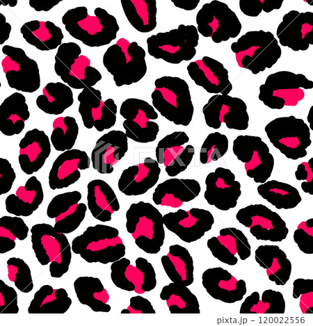 Abstract modern leopard seamless pattern. Animals trendy background. Black and white decorative vector illustration for print, card, postcard, fabric, textile. Modern ornament of stylized skin 120022556