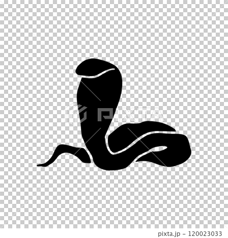 蛇王眼鏡蛇剪影圖 120023033