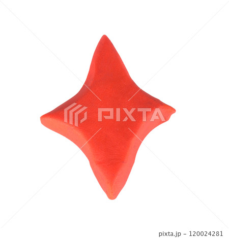 plasticine diamond card isolated on white background 120024281