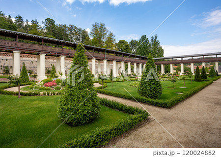 Historical Lysice Castle, iconic landmark in Lysice town, South Moravia, Czech Republic. Historical Lysice Castle, iconic landmark in Lysice town, South Moravia, Czech Republic. 120024882