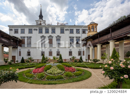 Historical Lysice Castle, iconic landmark in Lysice town, South Moravia, Czech Republic. Historical Lysice Castle, iconic landmark in Lysice town, South Moravia, Czech Republic. 120024884