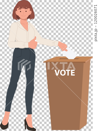 Civic Duty and Democracy. Voters Cast Ballots with Thumbs-Up Gesture on Election Day Civic Duty and Democracy. Voters Cast Ballots with Thumbs-Up Gesture on Election Day 120026071