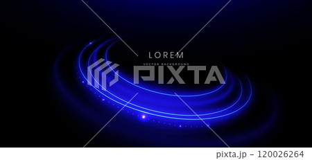 Abstract background luminous swirl neon blue with lighting effect. Abstract background luminous swirl neon blue with lighting effect. 120026264
