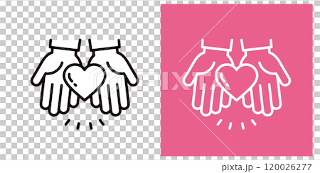 雙手遞一顆心的圖示集_粗線_手掌_驚喜 雙手遞一顆心的圖示集_粗線_手掌_驚喜 120026277