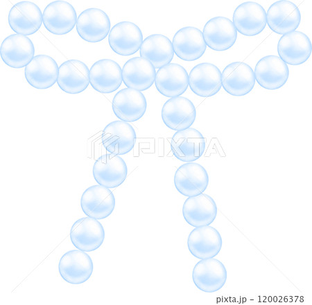 Coquette blue pearl bow 120026378